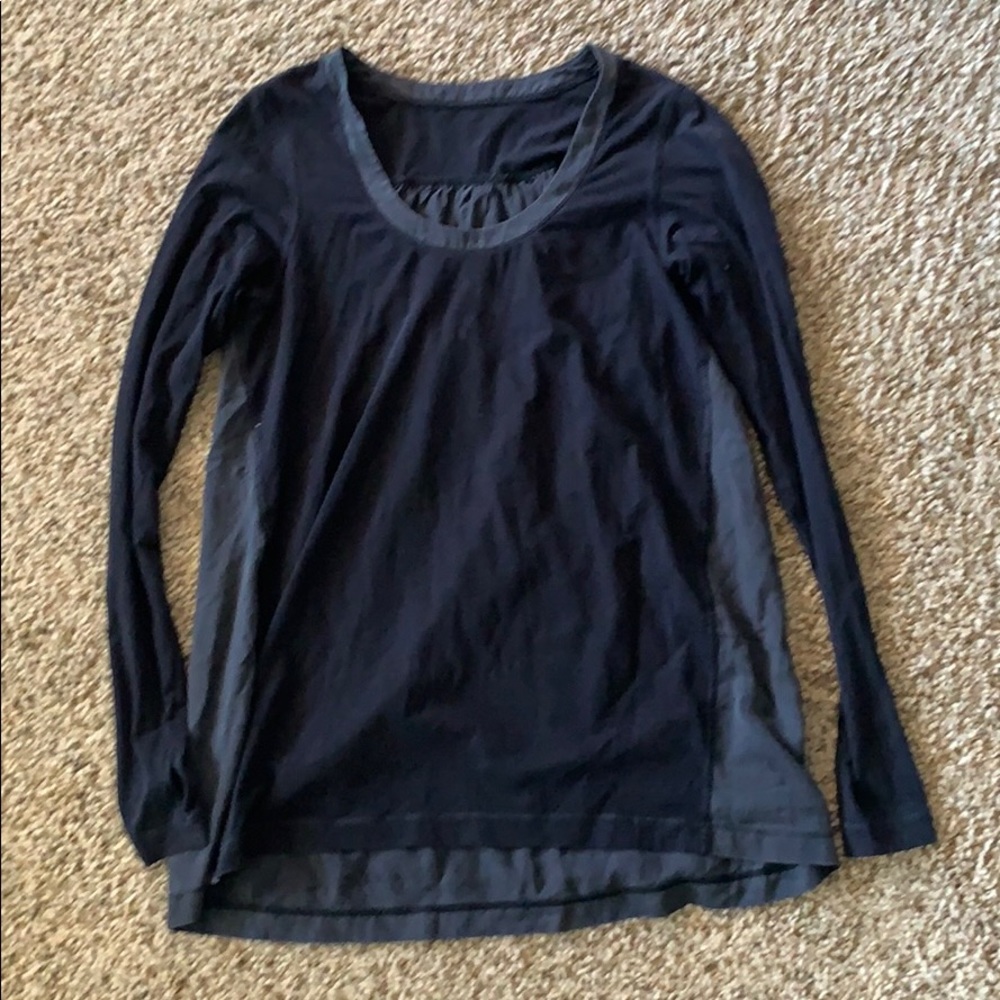 Black and Gray Lululemon Top